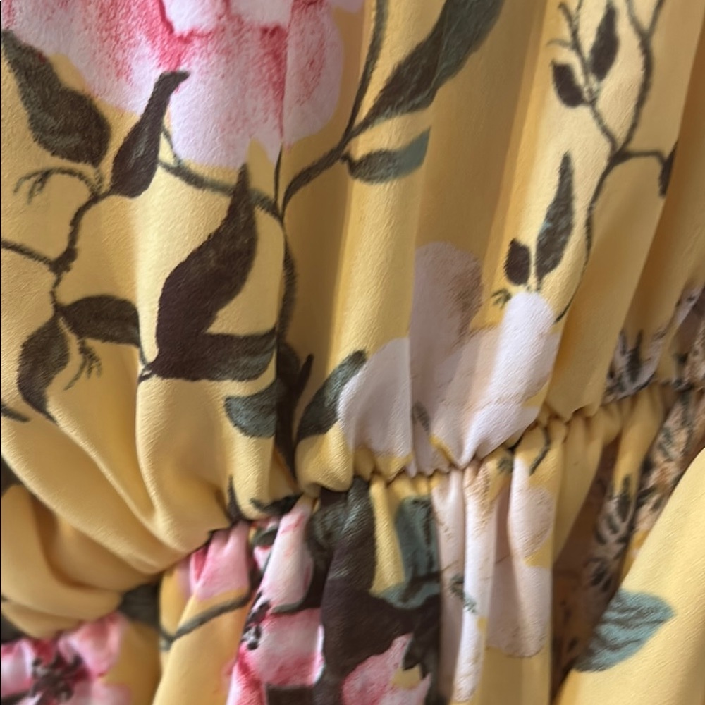 Everly Yellow Floral Ruffle Romper - Picture 9 of 9